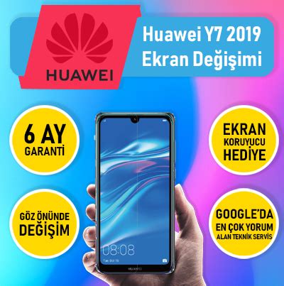 huawei y7 2019 ekran değişimi fiyatı